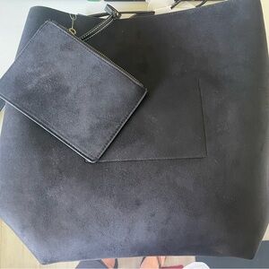 Gap Vegan Suede Bucket Bag w/ Detachable Purse